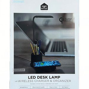 Home and Office Desk Lamp with Wireless Charger for Cell Phone and LED light